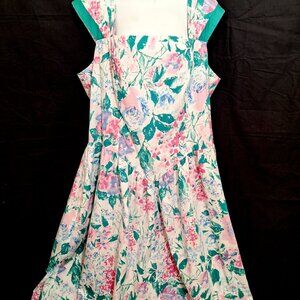 Halmode Plus Vintage 1980s Bows Flared Sundress  22W